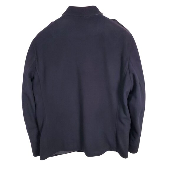 Banana Republic Mens Sz L Coat Wool Cashmere Blend Double Pocket Military Black - Picture 2 of 10